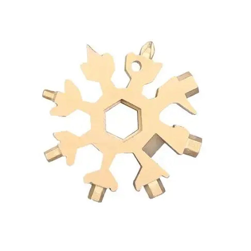 Viral 18-In-1 Snowflake Multi-Tool Stainless Steel Portable Wrench All-In-One Screwdriver & Bottle Opener Must-Have Survival Gadget for Outdoor Activities