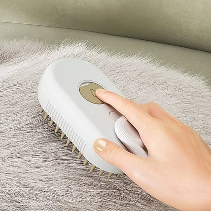 3-in-1 Steam Pet Grooming Brush – Cat & Dog Hair Remover