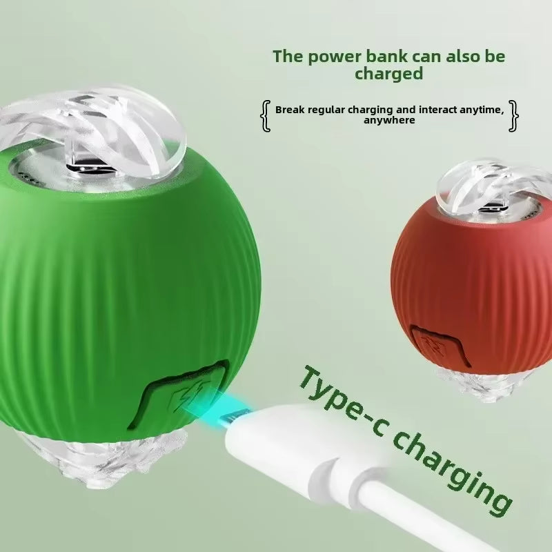 Interactive Cat Toy Ball – Rechargeable Automatic Rolling Toy