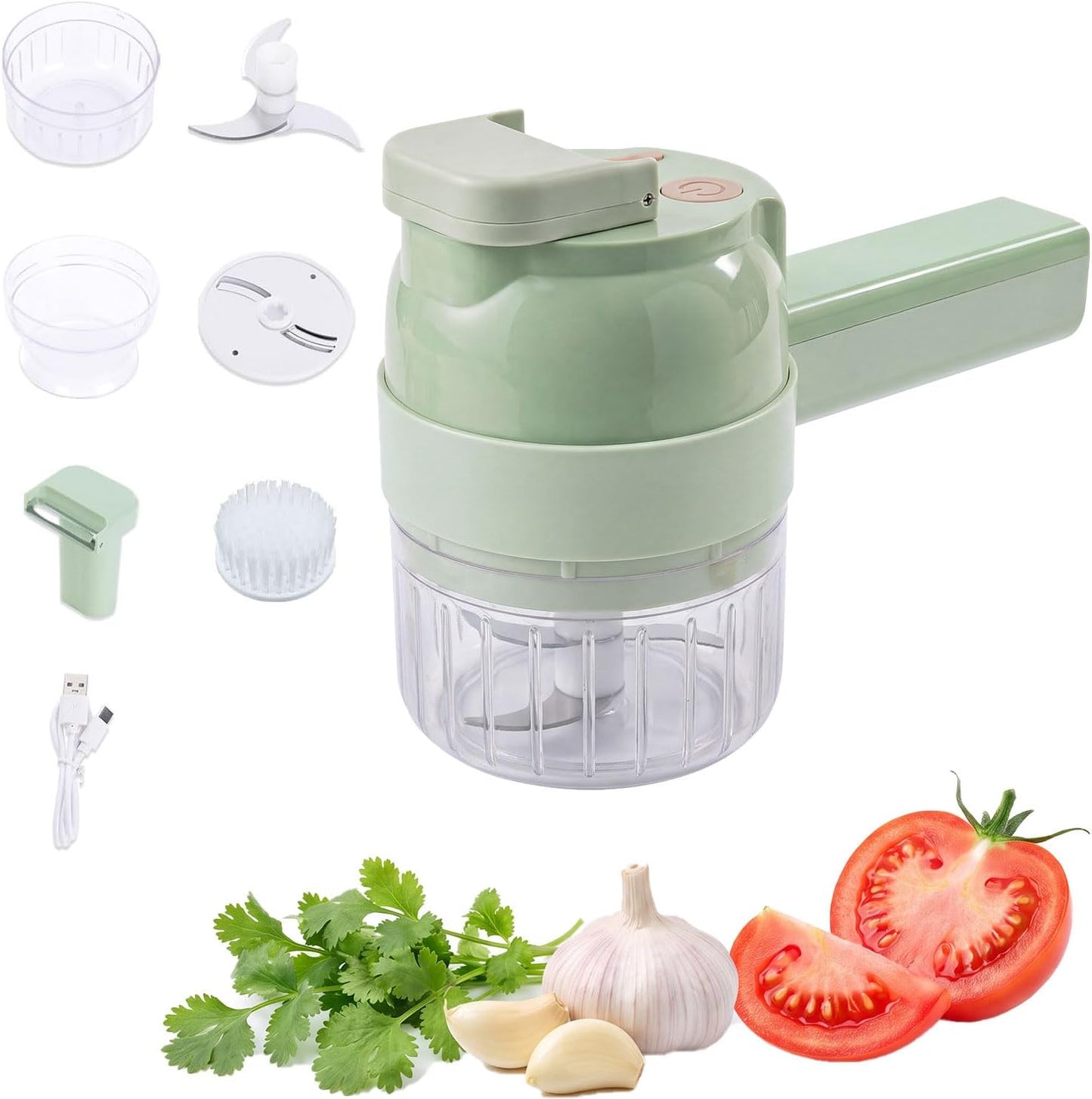 5-In-1 Wireless Electric Vegetable Chopper, Multi-Function Food Processor