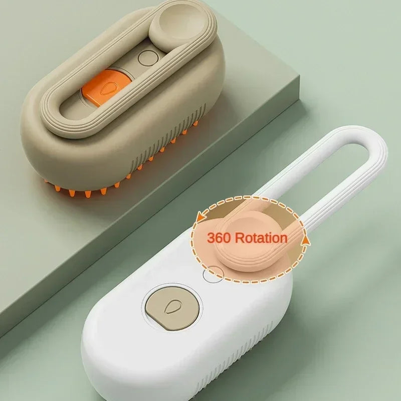 3-in-1 Steam Pet Grooming Brush – Cat & Dog Hair Remover