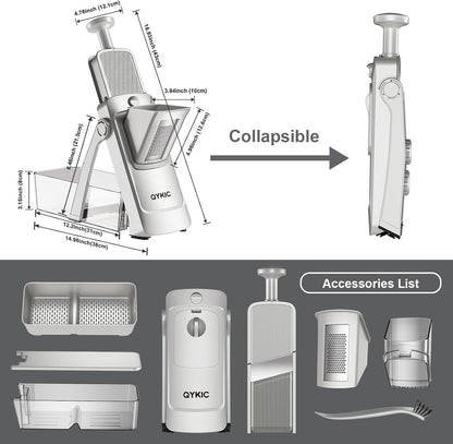 Mandoline Slicer for Kitchen, Adjustable 0.1-8Mm (S4 Sliver)