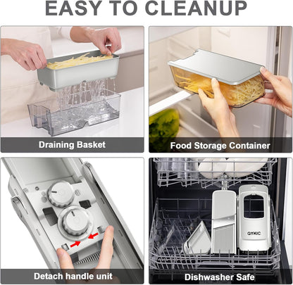 Mandoline Slicer for Kitchen, Adjustable 0.1-8Mm (S4 Sliver)