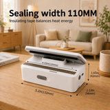 Mini Bag Sealer with Cutter and Magnet,Upgraded 8 Adjustable Levels Rechargeable Heat Sealer,Portable Sealing Machine for Chips Snacks Plastic Bags,Mylar Bags,Kitchen Gadgets for Food Resealer 1 Pack