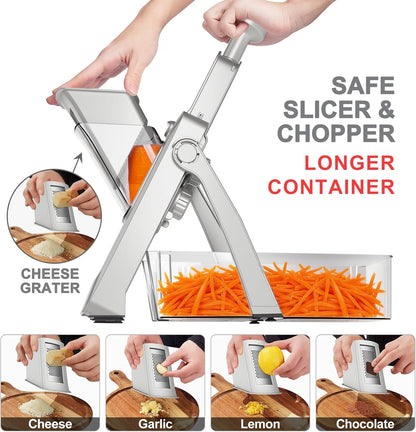 Mandoline Slicer for Kitchen, Adjustable 0.1-8Mm (S4 Sliver)