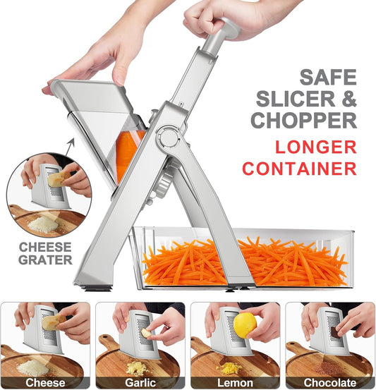 Mandoline Slicer for Kitchen, Adjustable 0.1-8Mm (S4 Sliver)
