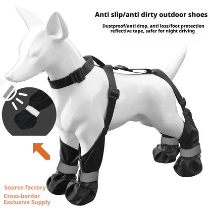 Waterproof Dog Rain Boots – Non-Slip Outdoor Shoes