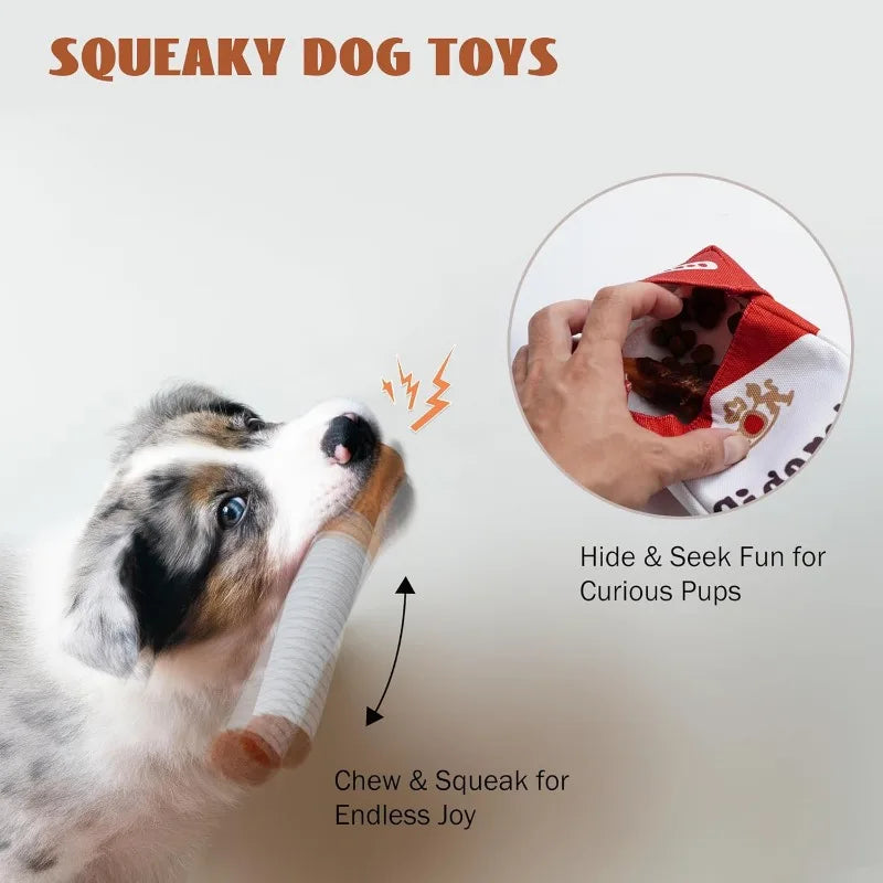 Funny Plush Dog Toy – Interactive Squeaky Toy for Dogs