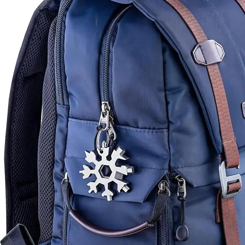 Viral 18-In-1 Snowflake Multi-Tool Stainless Steel Portable Wrench All-In-One Screwdriver & Bottle Opener Must-Have Survival Gadget for Outdoor Activities