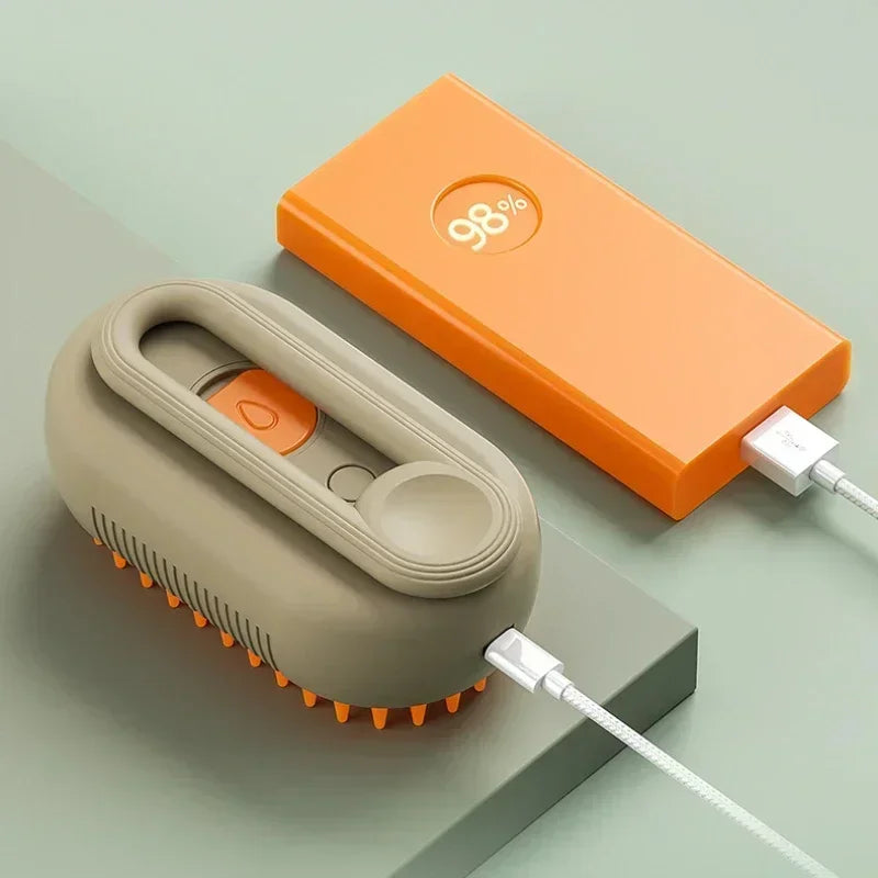 3-in-1 Steam Pet Grooming Brush – Cat & Dog Hair Remover