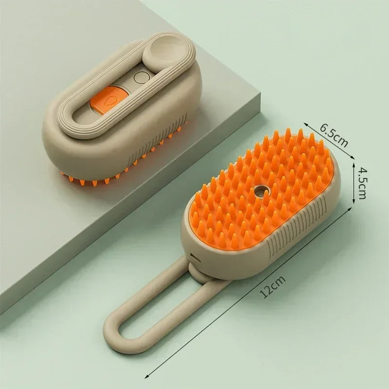 3-in-1 Steam Pet Grooming Brush – Cat & Dog Hair Remover