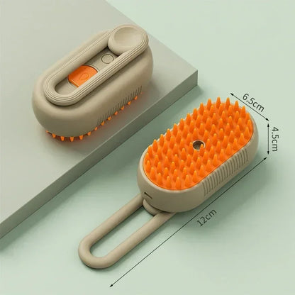 3-in-1 Steam Pet Grooming Brush – Cat & Dog Hair Remover
